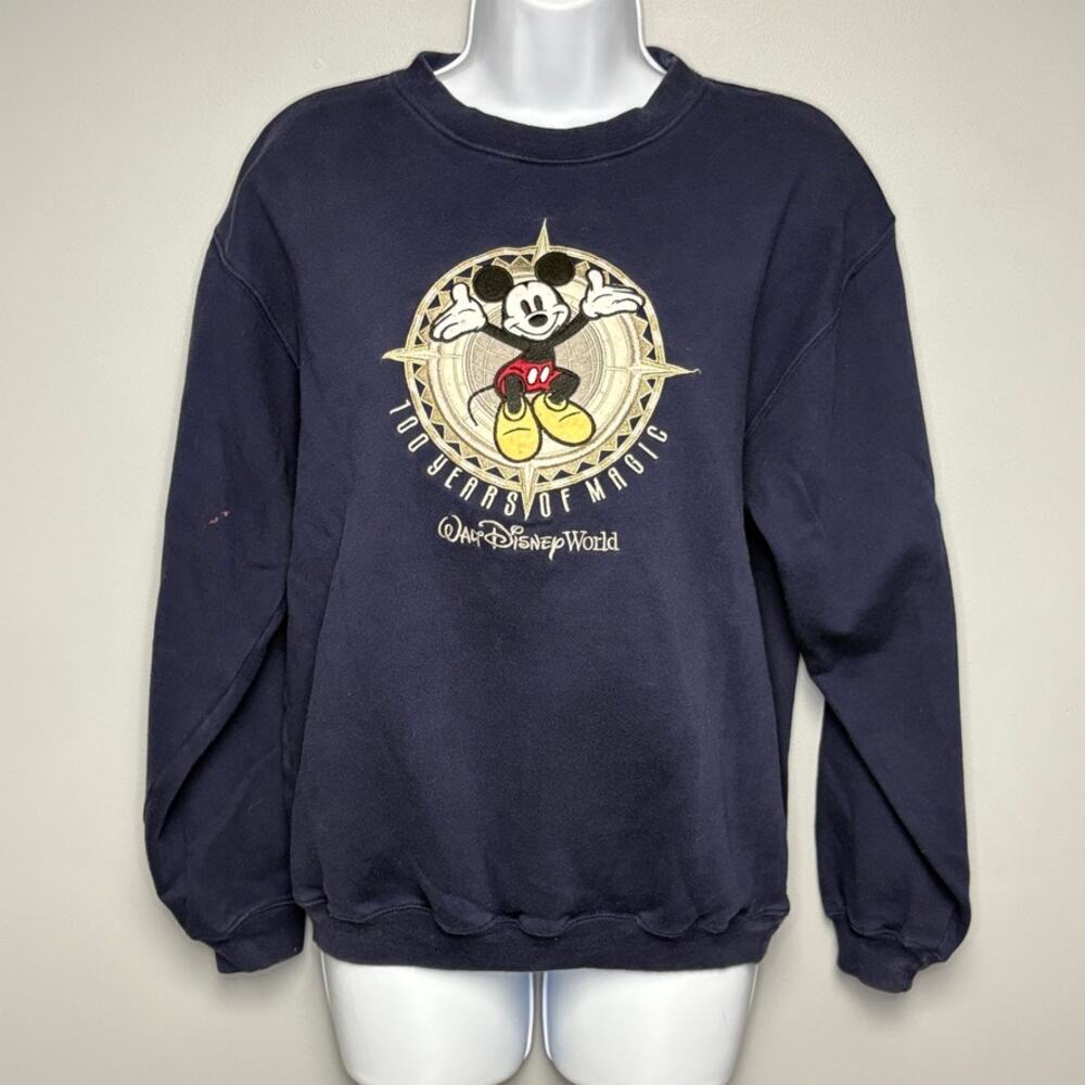 VTG Walt Disney World 100 Years of Magic Navy Sweatshirt Unisex Sweatshirt‎ Sz S